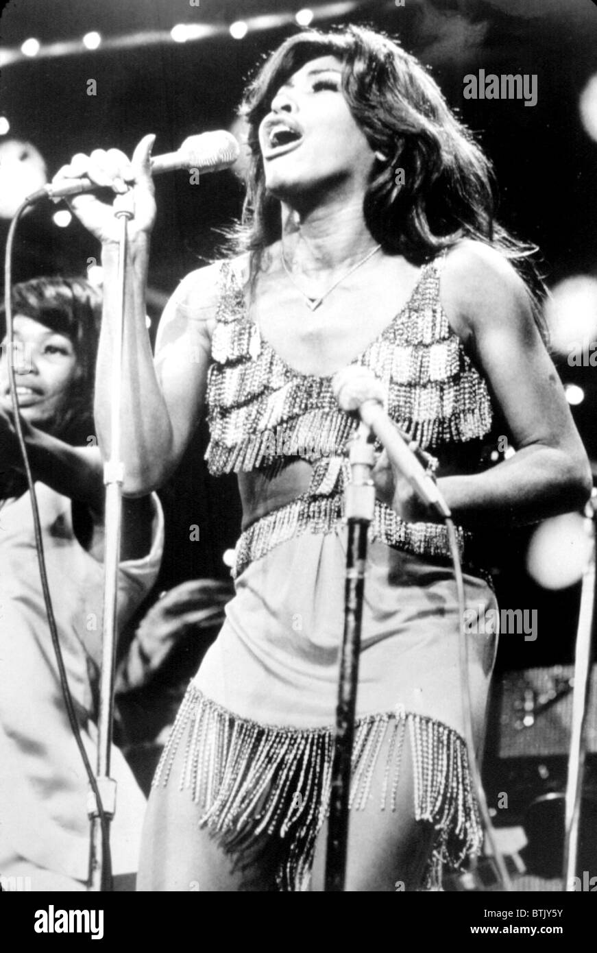 TINA TURNER, during a performance, circa 1971. Stock Photo