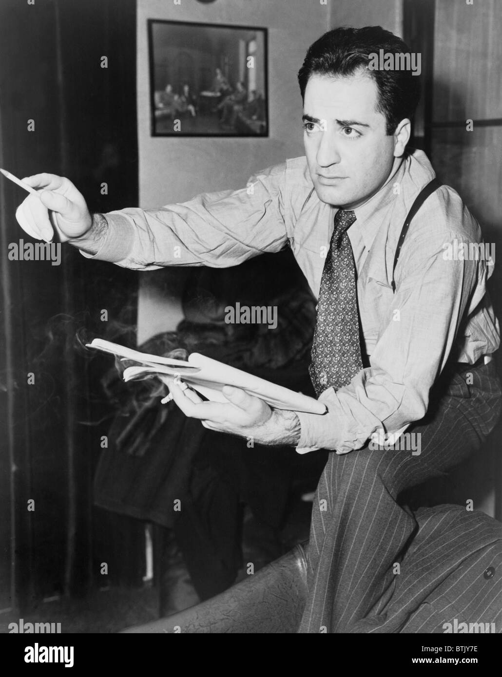 William Saroyan (1908-1981) American novelist and playwright won fame in the 1930's. His 1939 play, 'The Time of Your Life,' received the Pulitzer Prize and was made into a 1948 movie starring James Cagney. 1940. Stock Photo