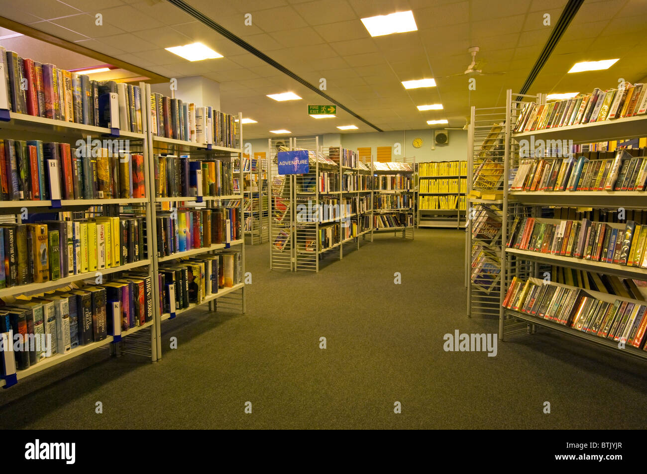 Interior Of A Public Library Stock Photo