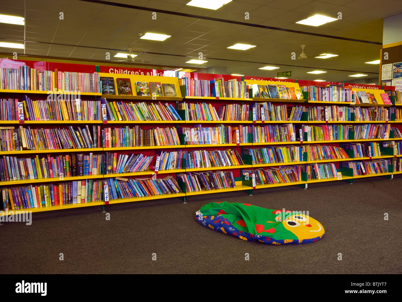 Childrens Section In A Public Library Stock Photo