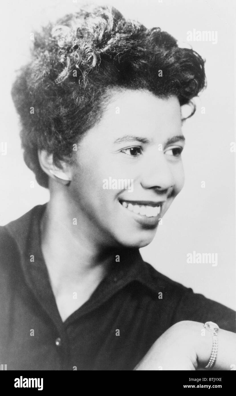 Lorraine Hansberry (1930-1965) African American playwright wrote A RAISIN IN THE SUN (1959), which was made into a film in 1961 Stock Photo
