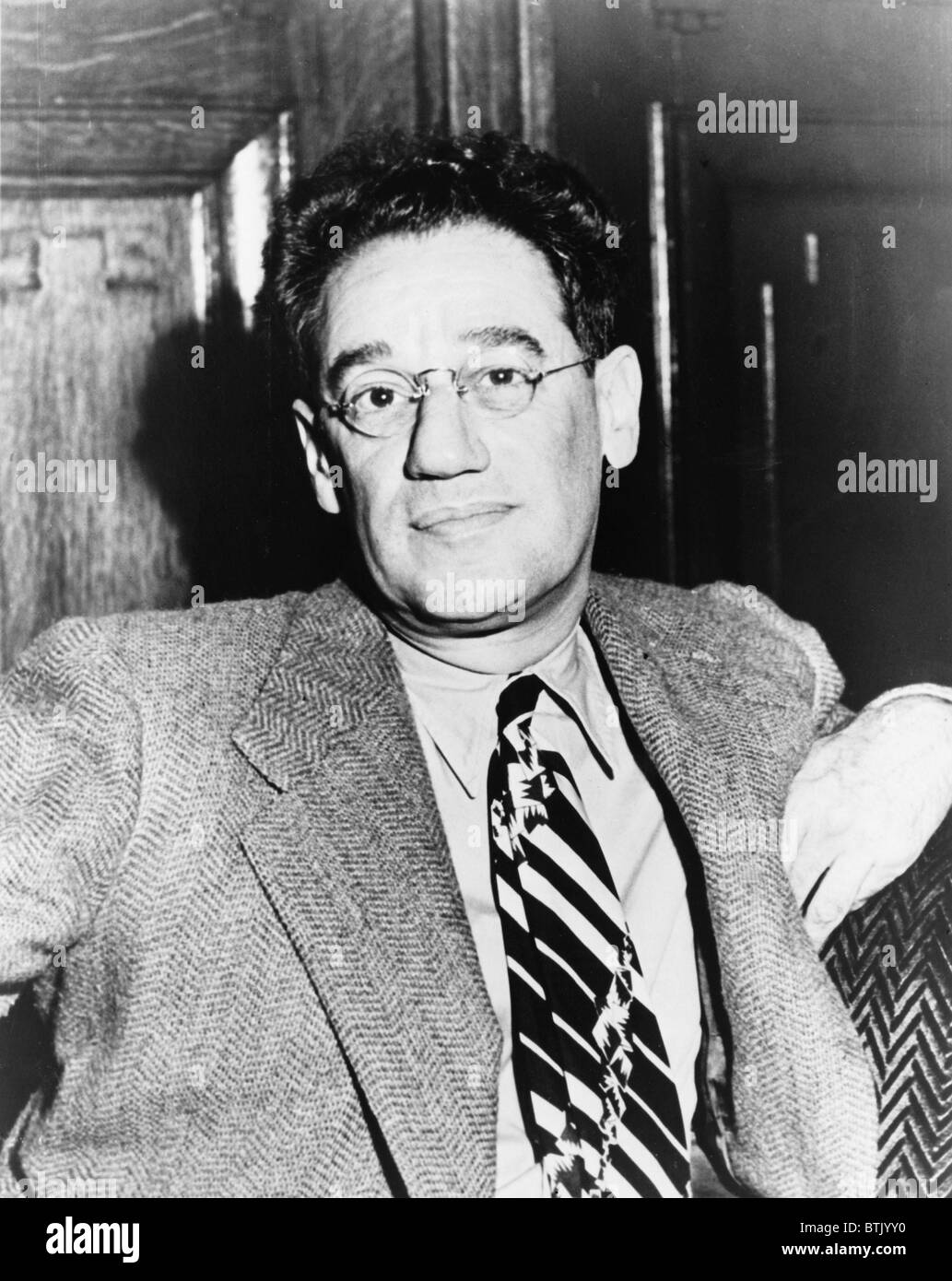 George S, Kaufman (1889-1961), American playwright, collaborated with others writers including Marc Connelly, Ira Gershwin, Edna Ferber, and Moss Hart. Stock Photo