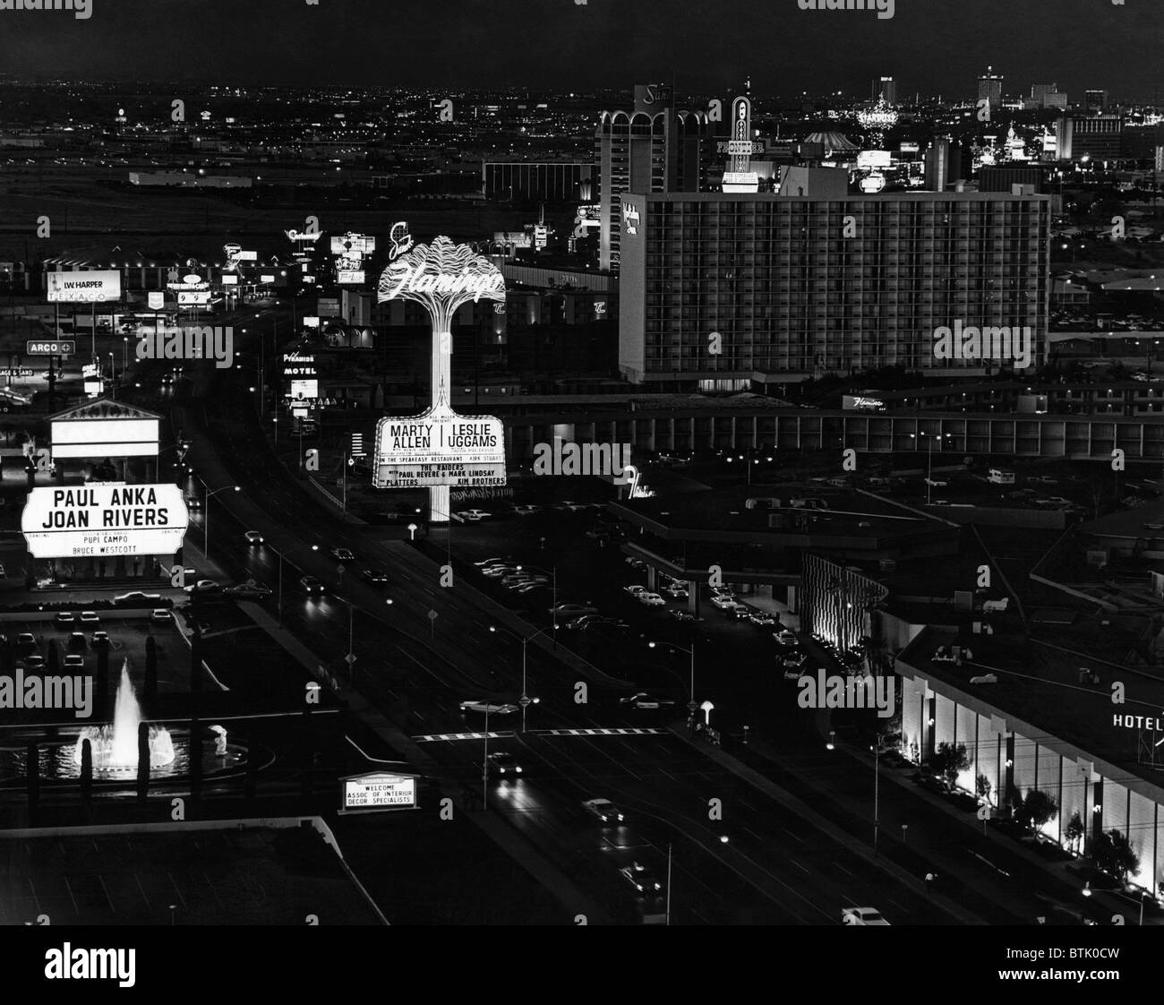 Las Vegas Strip, Las Vegas, Nevada. Circa 1970s. CSU Archives/Courtesy Everett Collection Stock Photo