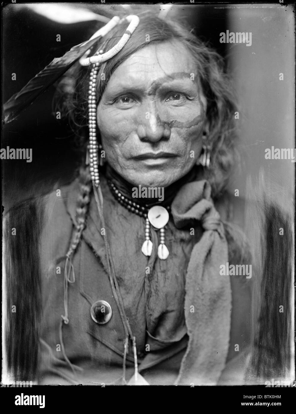 Wild West. Iron White Man, a Sioux Indian from Buffalo Bill's Wild West Show. Gertrude Käsebier, photographer, ca. 1900 Stock Photo