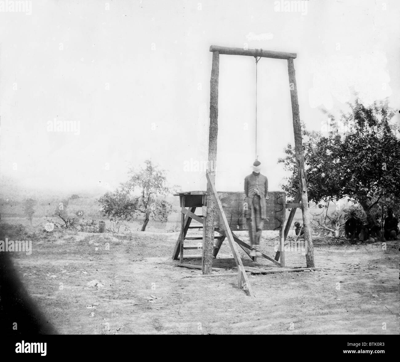 The Civil War, an executed African American man, title: 'The hanged body of William Johnson, A negro soldier', Jordan's Farm, Petersburg, Virginia, photograph, June 20, 1864. Stock Photo
