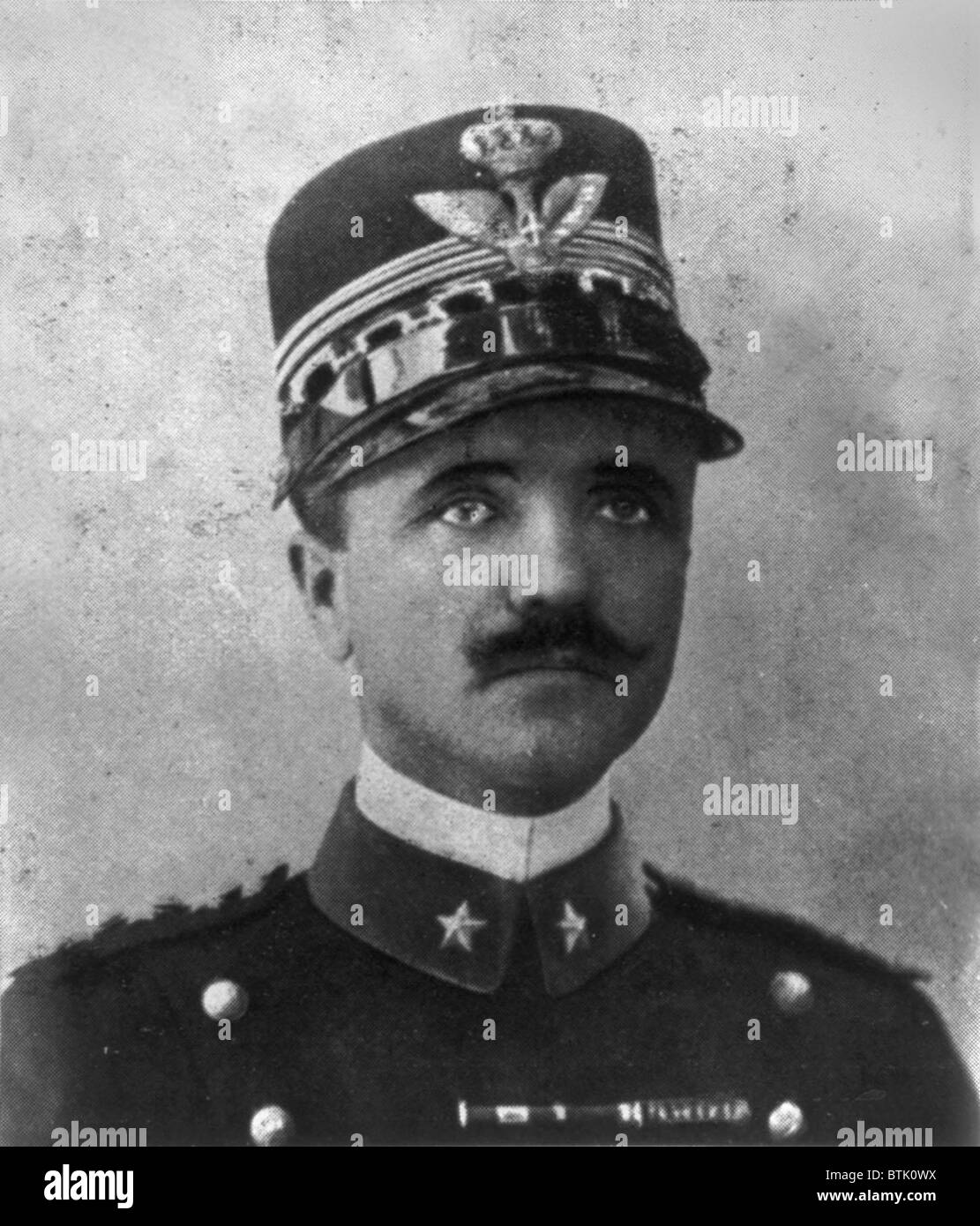 Pietro Badoglio (1871-1956), Italian soldier and politician, declared Prime Minister of fascist Italy following the removal of Benito Mussolini, photograph 1921. Stock Photo