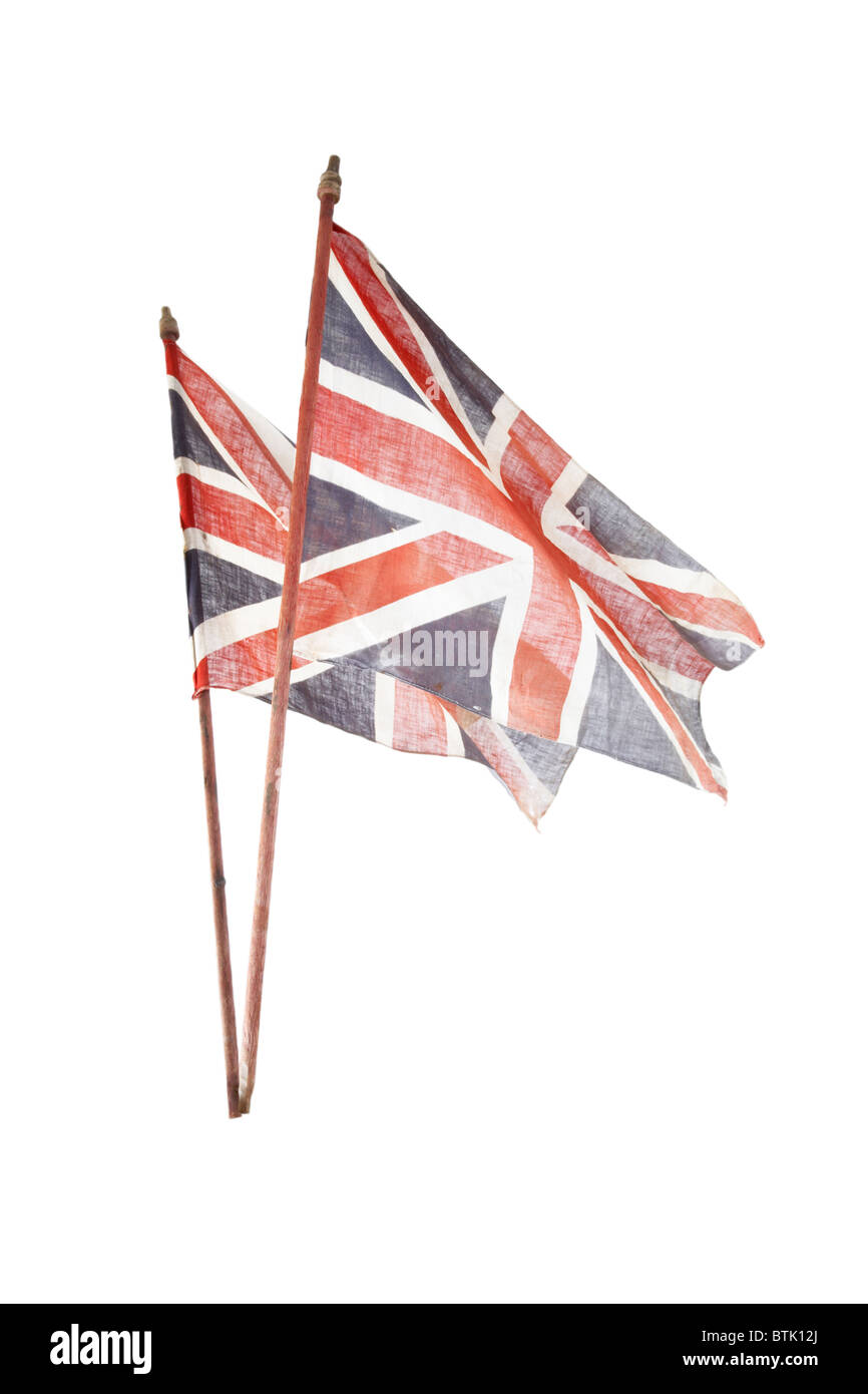Vintage Union Jack national flag, United Kingdom, UK Stock Photo