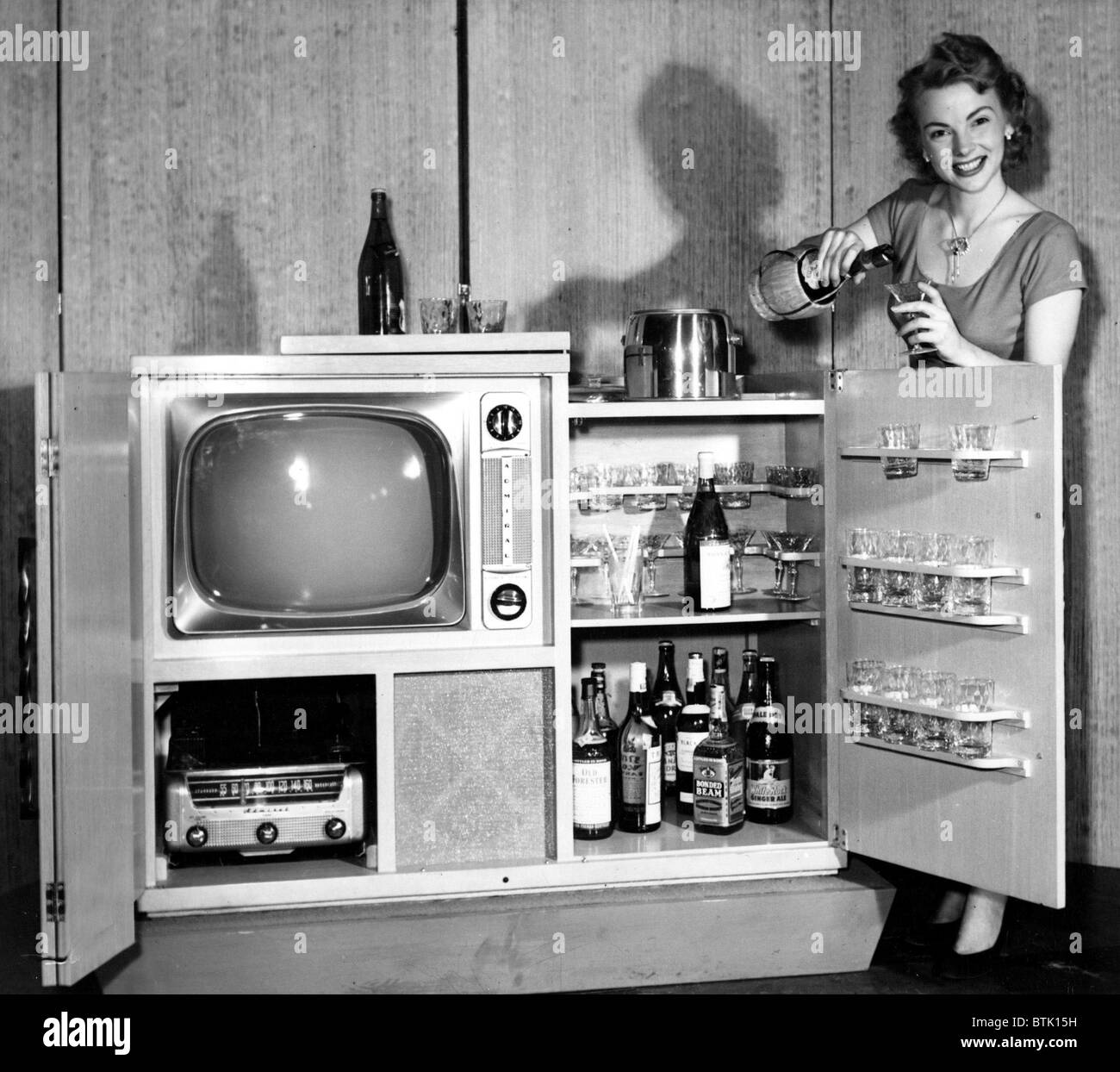 Admiral Television set and entertainment center, complete with record