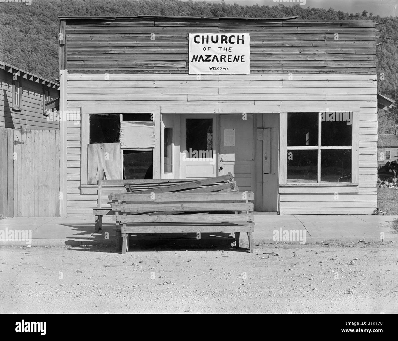 The Church of the Nazarene. Tennessee, photograph by Walker Evans, 1936. Stock Photo