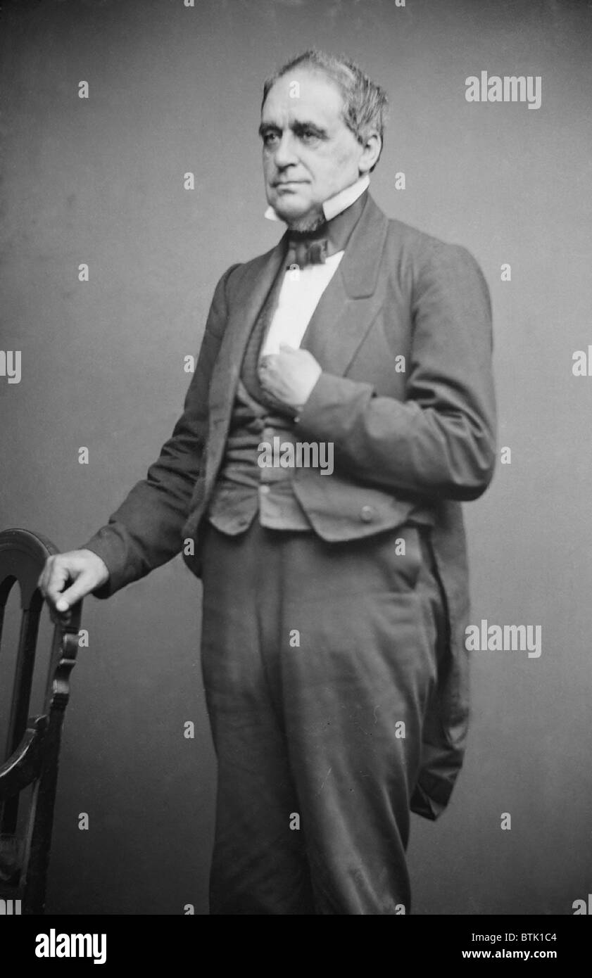Hannibal Hamlin (1809-1891), probably as Lincoln's Vice President during the Civil War. Hamlin's long political career included representing Maine in both houses of Congress, and as the state's governor. Stock Photo
