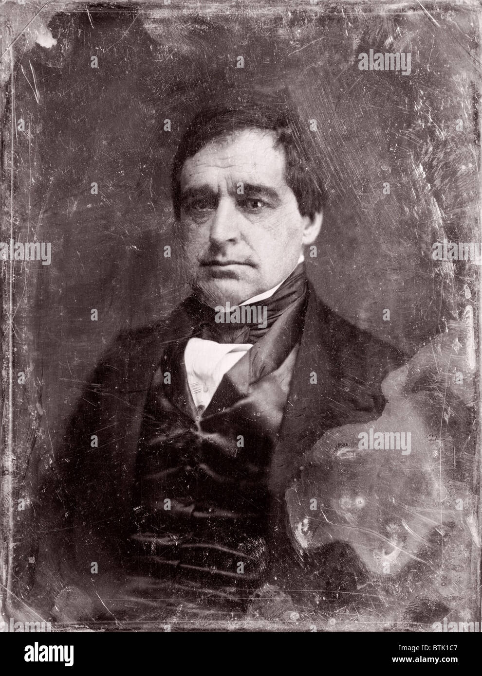 Hannibal Hamlin (1809-1891) had to leave the Senate to be Lincoln's reluctant Vice President from 1861-65. He returned for two more terms in 1869 and supported the punitive Reconstruction policies of the Radical Republicans. Stock Photo
