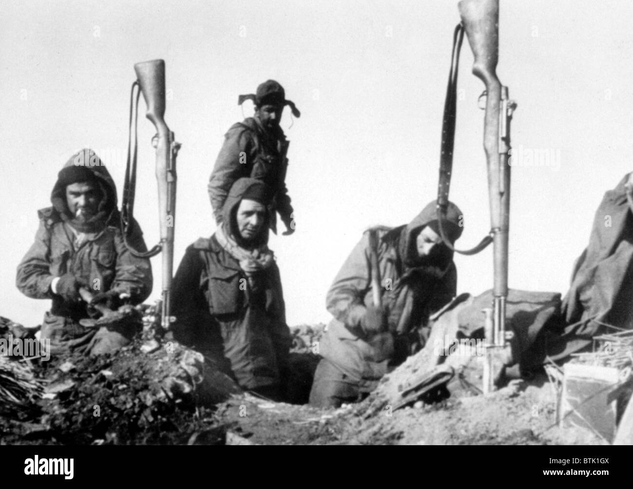 Korean War: French soldiers, Korean War, Korea, 1951. Stock Photo