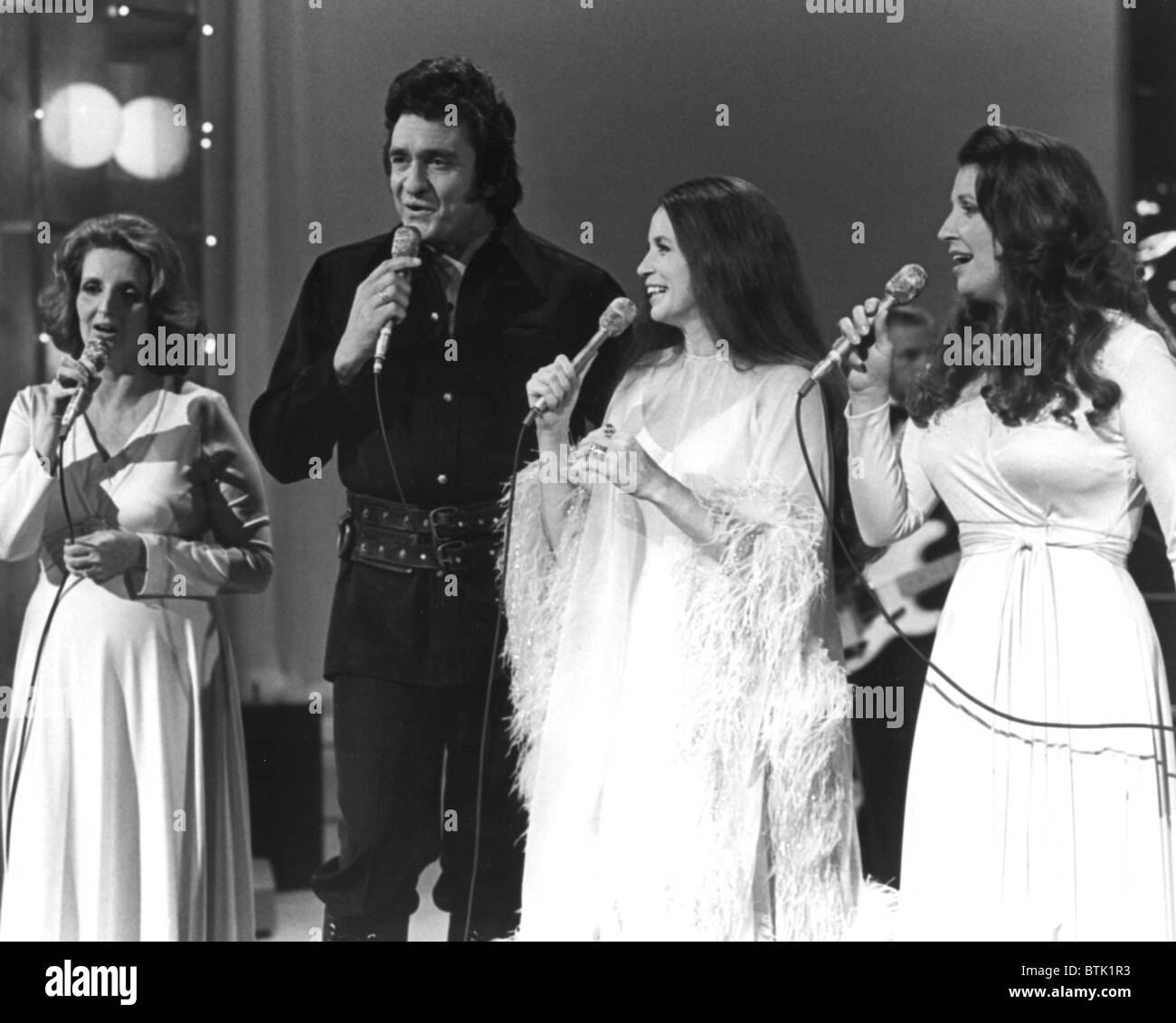 JOHNNY CASH SHOW, Helen Carter, Johnny Cash, June Carter Cash, Anita Carter, 1969-71 Stock Photo