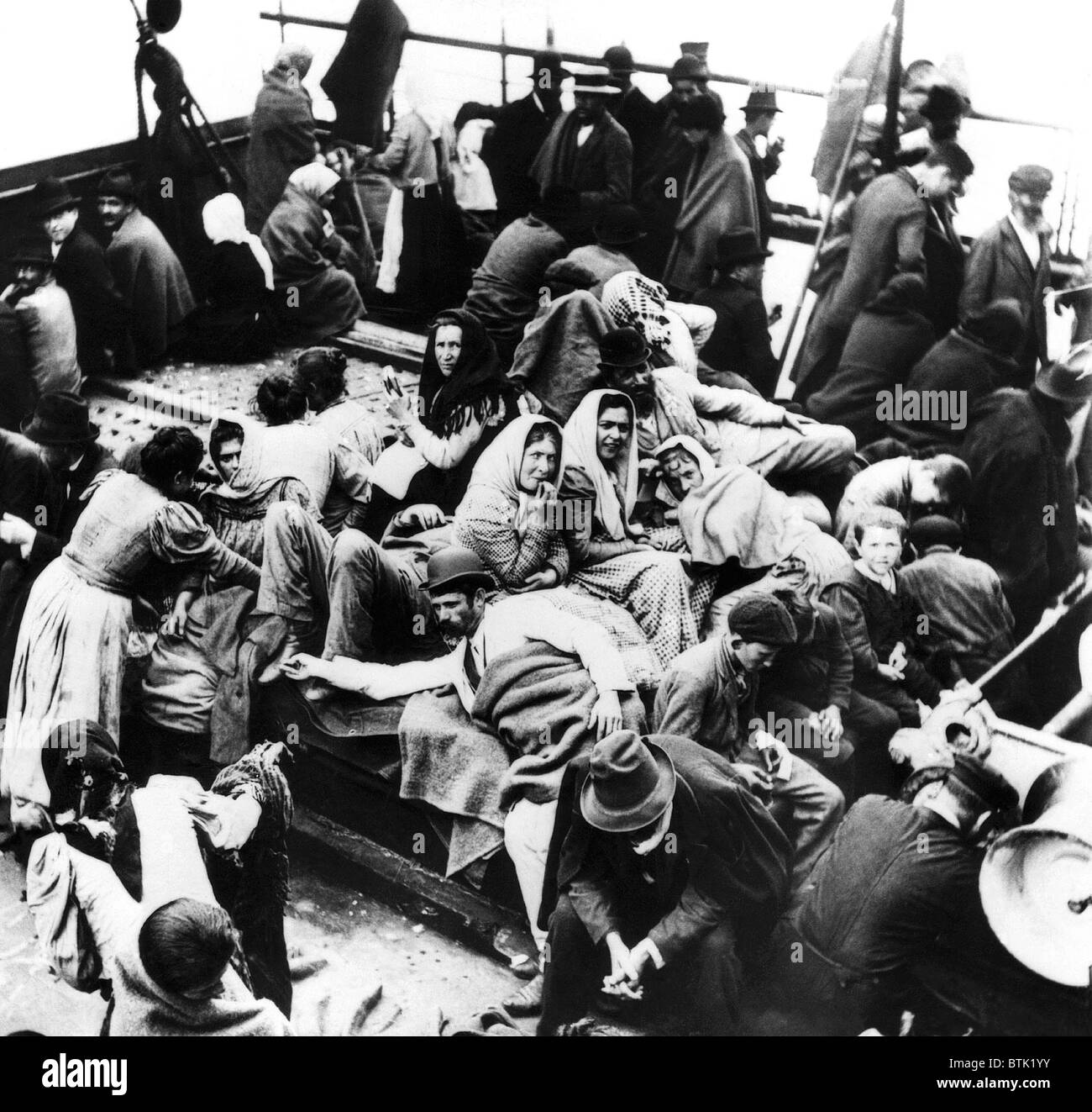 EV1802 - Immigrants from Europe going to America in the early part of the 20th century Stock Photo
