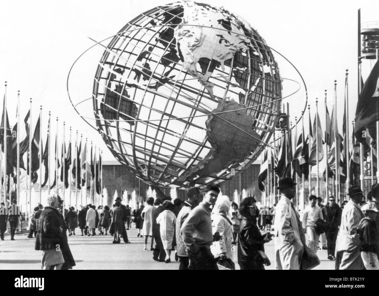 EV1971 - The Unisphere, symbol of the New York 1964-65 World's Fair. Flushing Meadow Park, New York Stock Photo