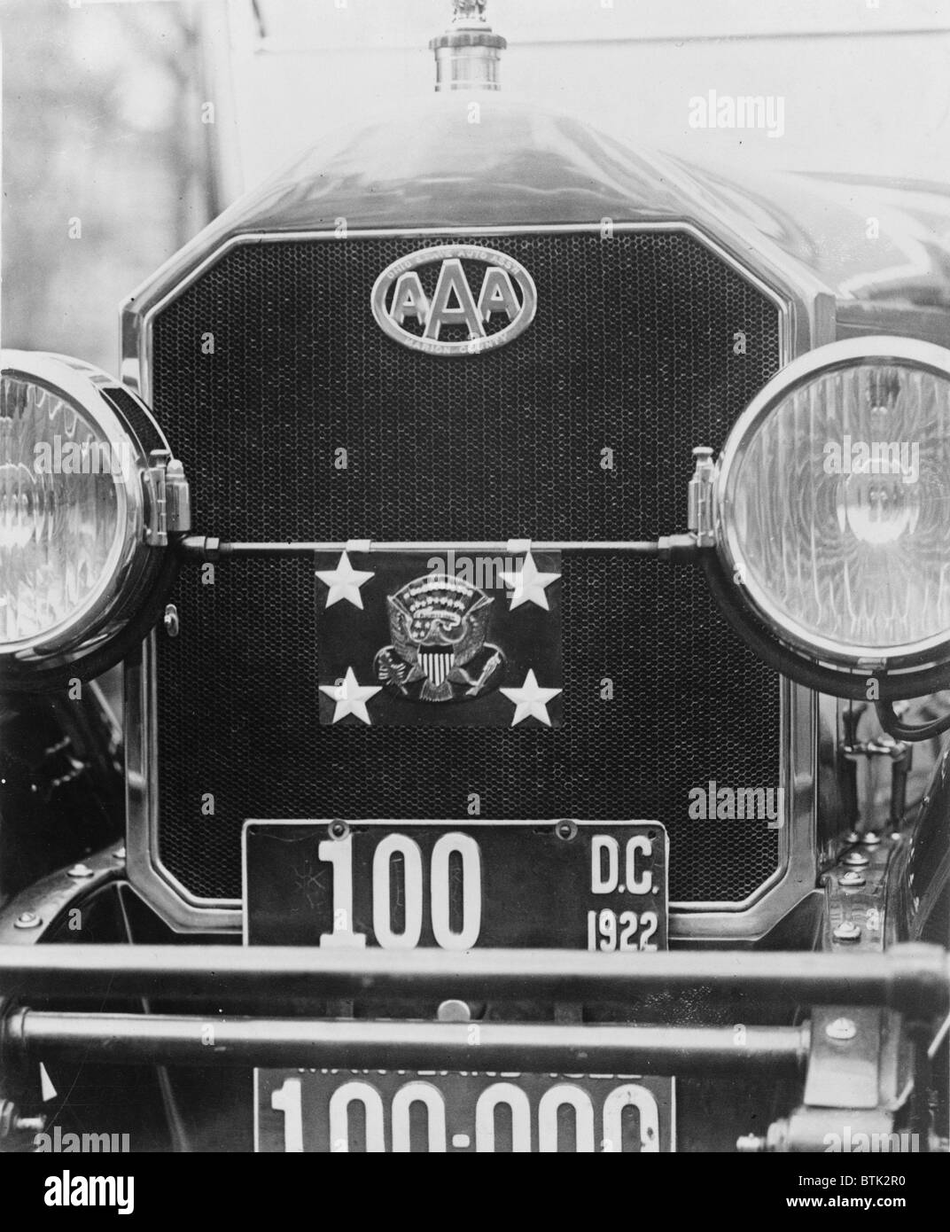 Front grill, bumpers, and headlights of President Warren G. Harding's ...