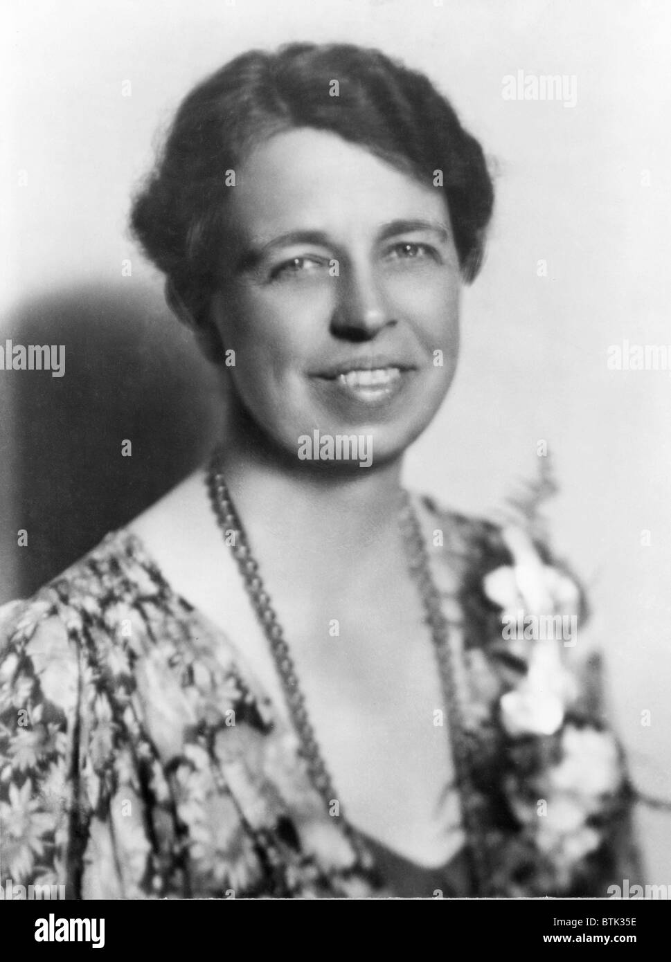 Eleanor Roosevelt (1884-1962) in July 1933, in the early days of the Franklin Roosevelt presidency. Stock Photo
