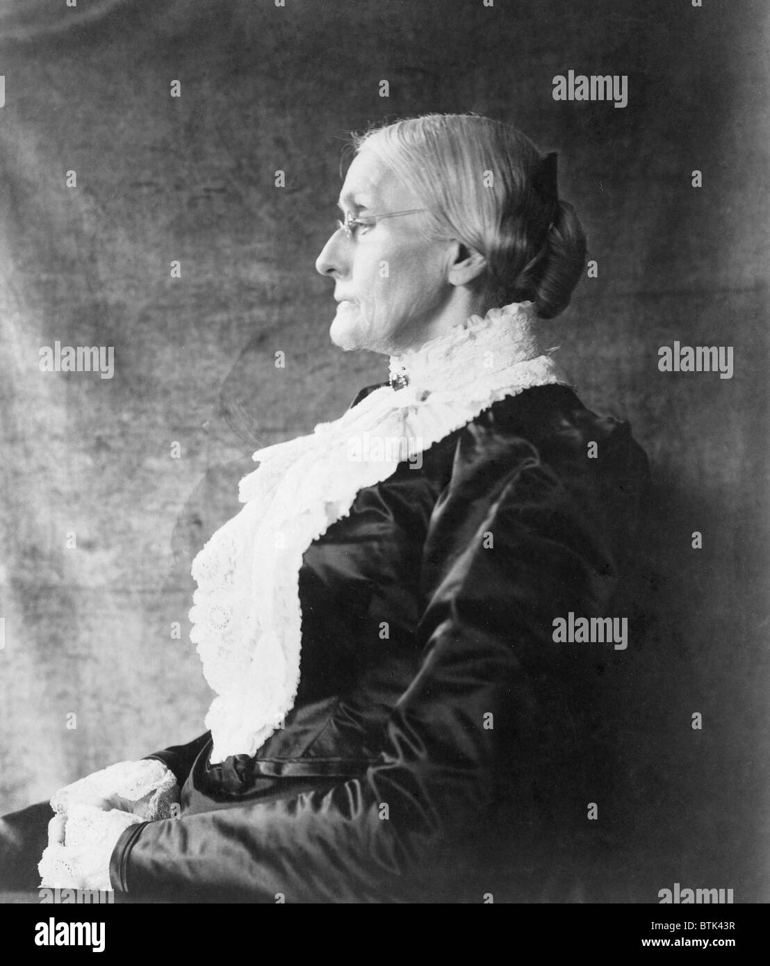 Susan B. Anthony (1820-1906), ca. 1890. Stock Photo