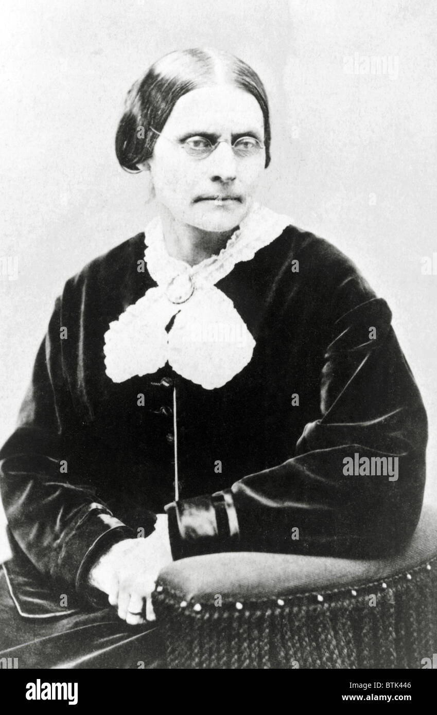 Susan B. Anthony (1820-1906), in 1871 portrait attributed to Dr. Smith. Stock Photo