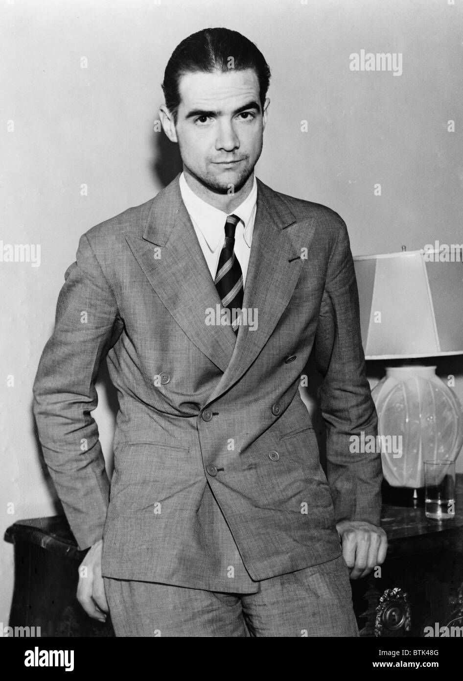 Howard Hughes (1905-1976) in 1936 portrait. Stock Photo