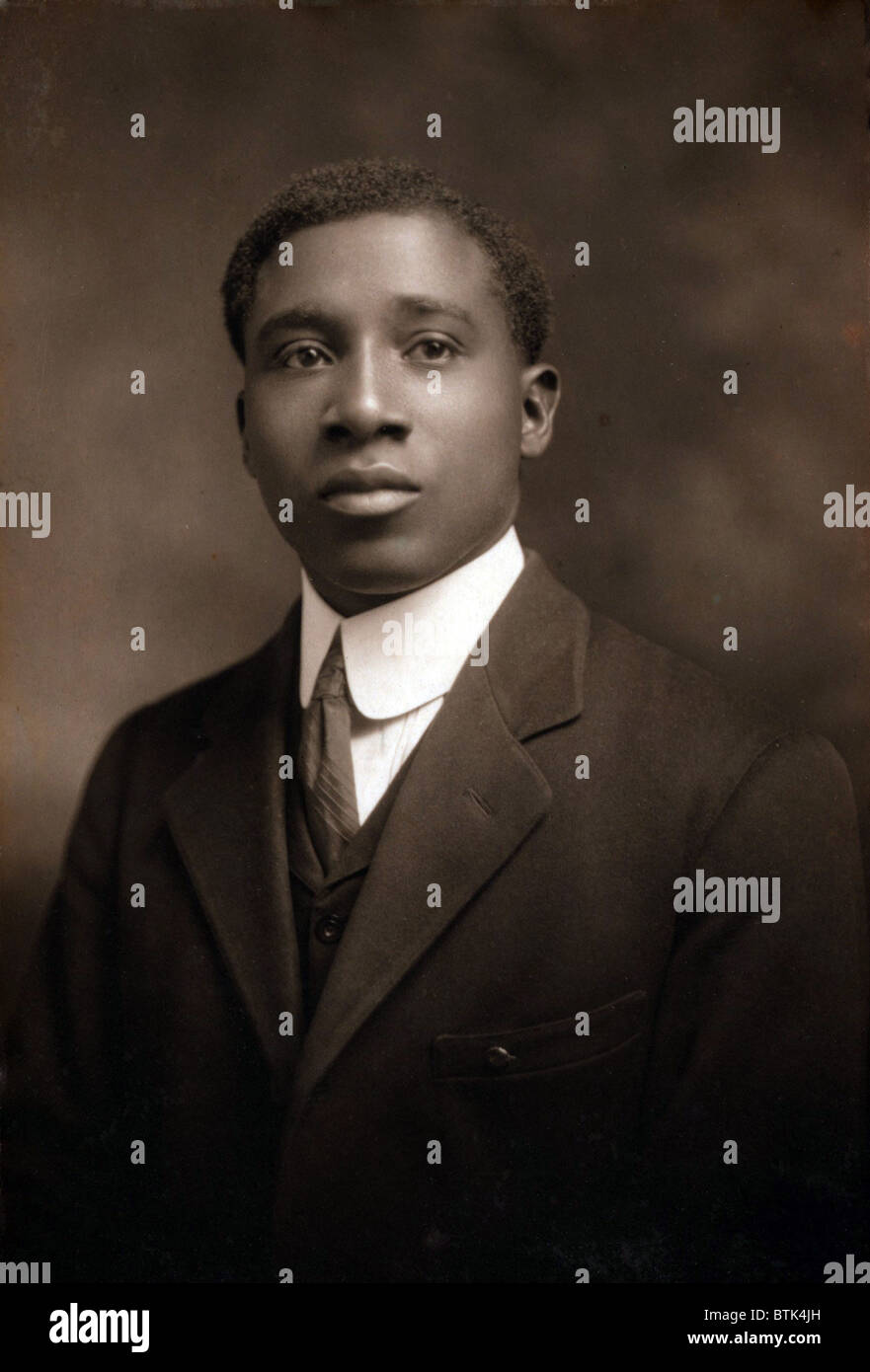 Nathaniel R. Dett (1882-1943), African American composer and choral director, best known for his numerous arrangements of folksongs and spirituals, written for the nationally admired, Hampton Institute Choir. Ca. 1915. Stock Photo