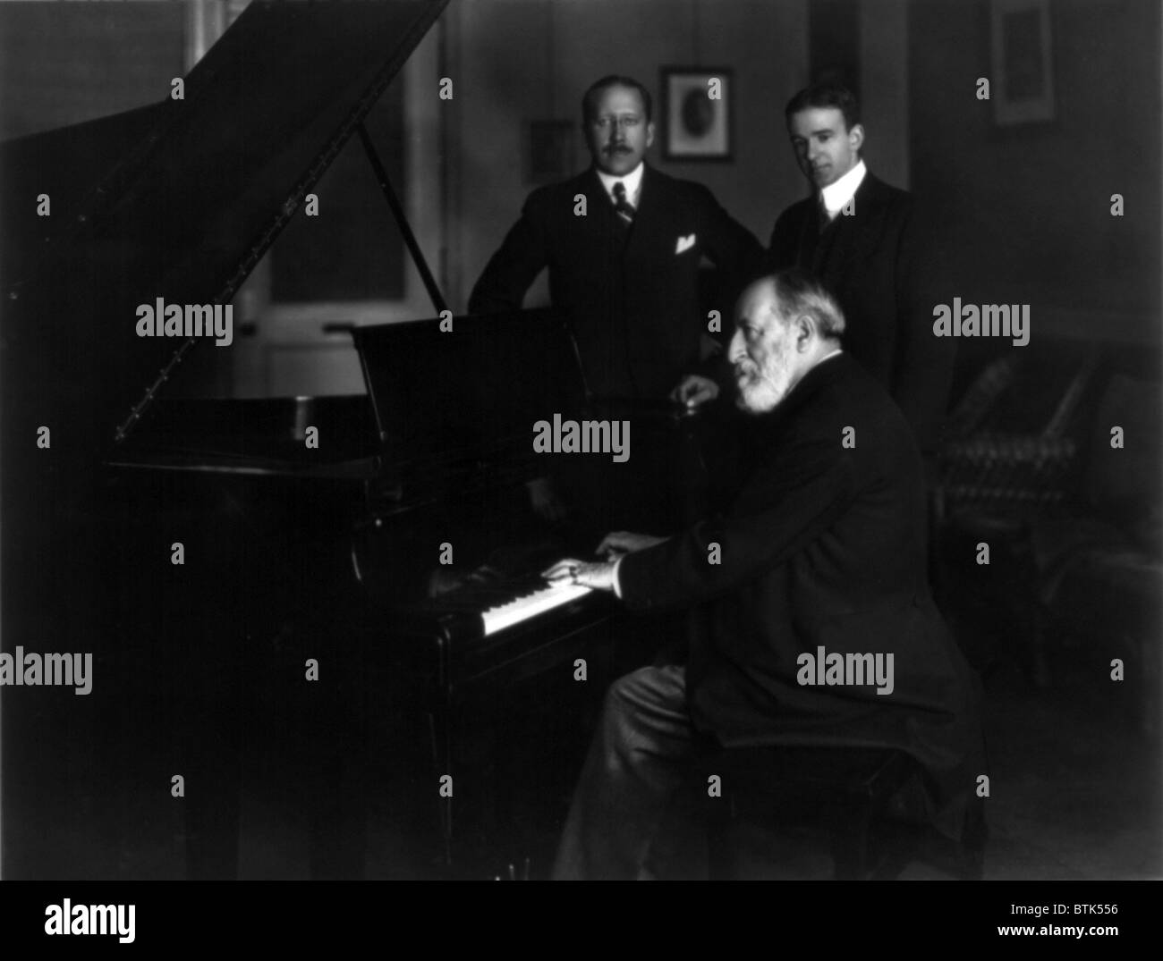 Camille Saint-Saens (1835-1921), French composer and pianist, maintained a Classical aesthetic in an era dominated by Romanticism. 1916. Stock Photo