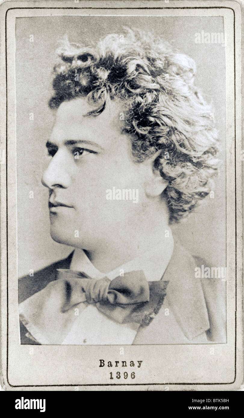 Ludwig Barnay (1842-1924), internationally famous German actor. In additional to his renown as a tragedian, he founded an actors' cooperative, German Stage (1870), the first such professional organization in Germany. ca. 1870s Stock Photo