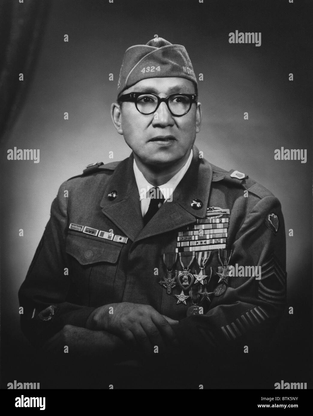 Army Master Sgt. Woodrow Keeble. ca. 1950s Stock Photo