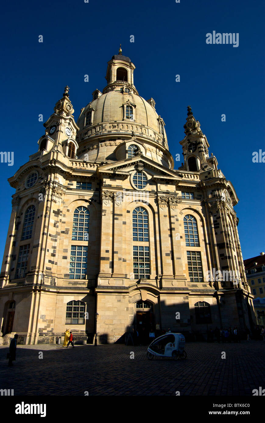 Dresden Frauenkirche 'Church of Our Lady' Lutheran church rebuilt after its complete destruction in WWII Stock Photo