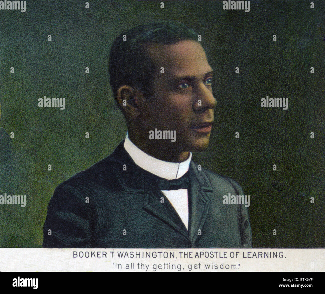 Booker T. Washington, detail of the print, 'Afro-American Monument ...
