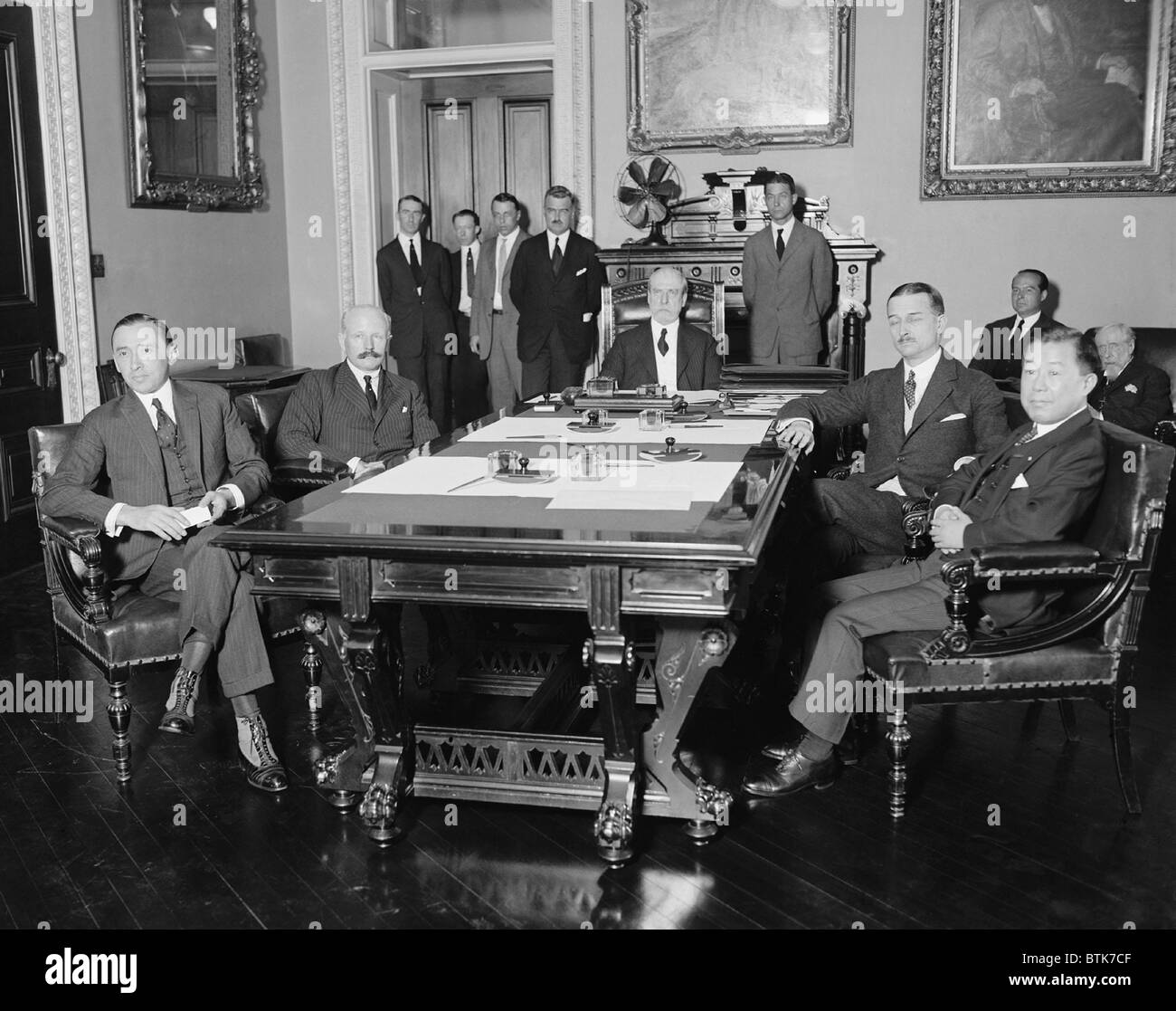 Meeting between U.S. and Japanese diplomats after the signing of the