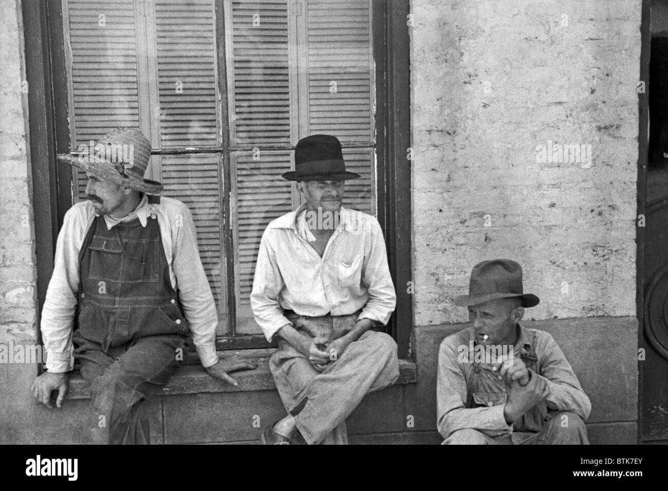Frank Tengle, Bud Fields, and Floyd Burroughs, cotton sharecroppers. Hale County, Alabama. Published in the book, 'Let Us Now Praise Famous Men'. photograph by Walker Evans, 1936. Stock Photo