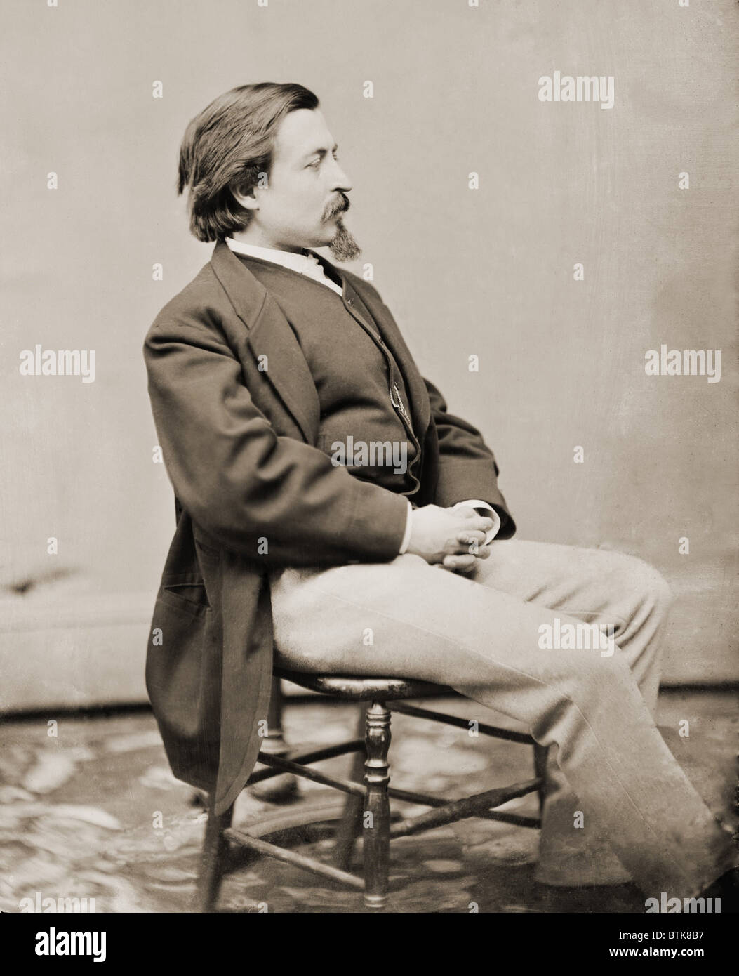 Thomas Nast (1840-1902), created cartoons for HARPER'S WEEKLY from 1858-1886, about Civil War and Reconstruction politics, and the corruption of the Tweed Ring in New York. 1868 Brady Studio photo. Stock Photo