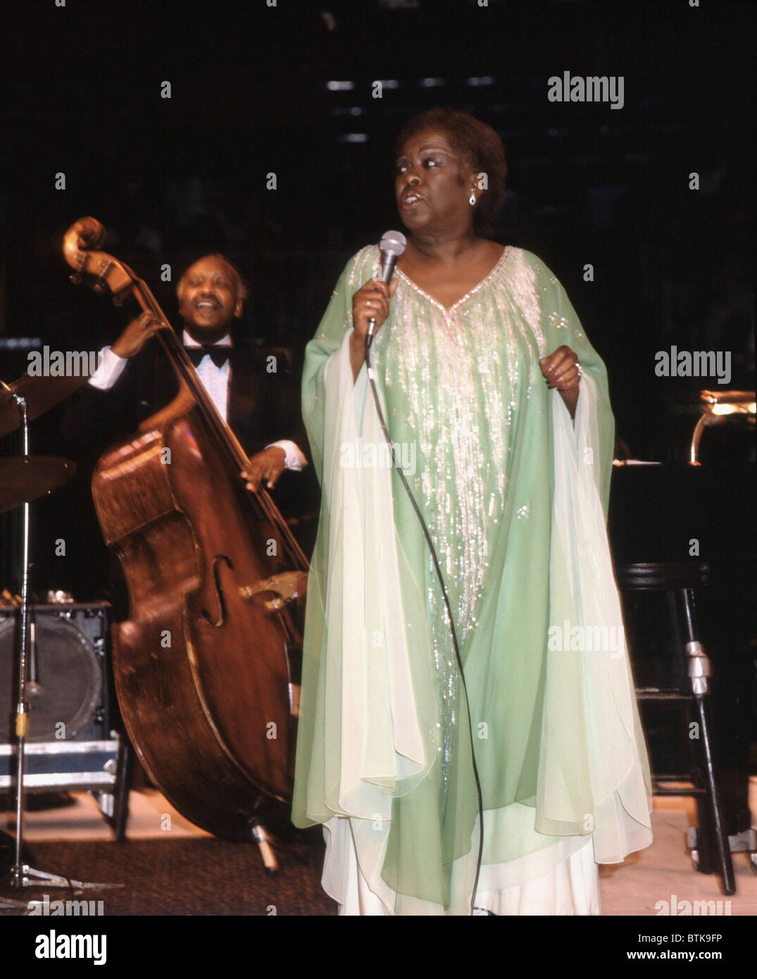 Sarah Vaughan, 1981, Millrun Playhouse Theater in the Round, Niles, Illinois. Stock Photo