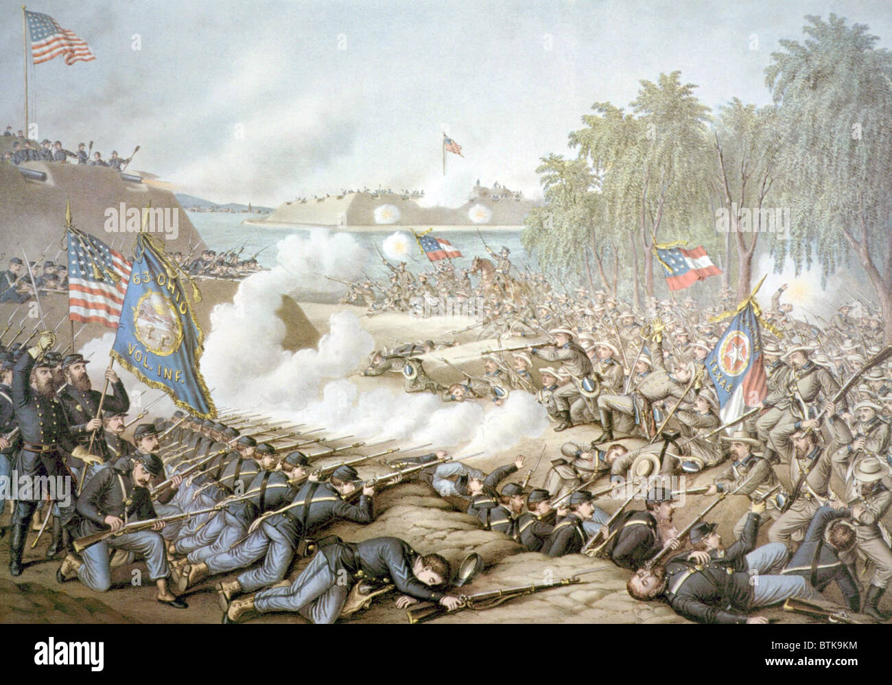 The Battle of Corinth, October 3-4, 1862 Stock Photo