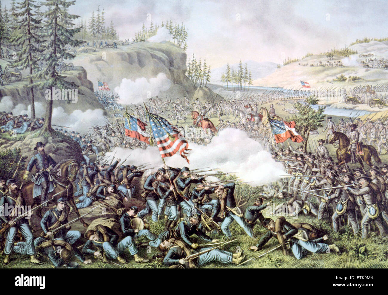 The Battle of Chickamauga, September 19-20, 1863 Stock Photo