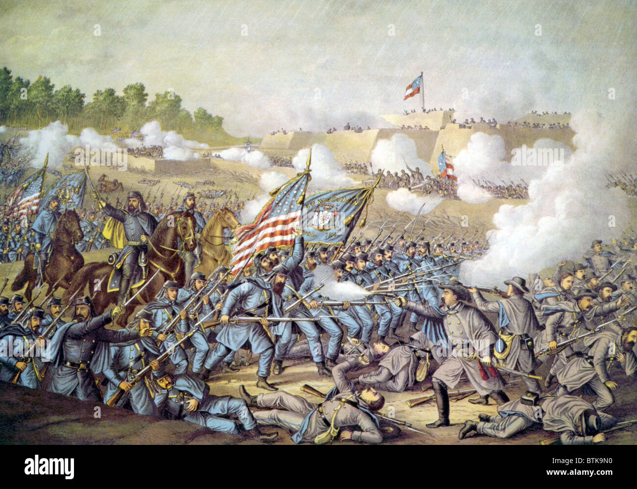 The Battle of Williamsburg, May 5, 1862 Stock Photo