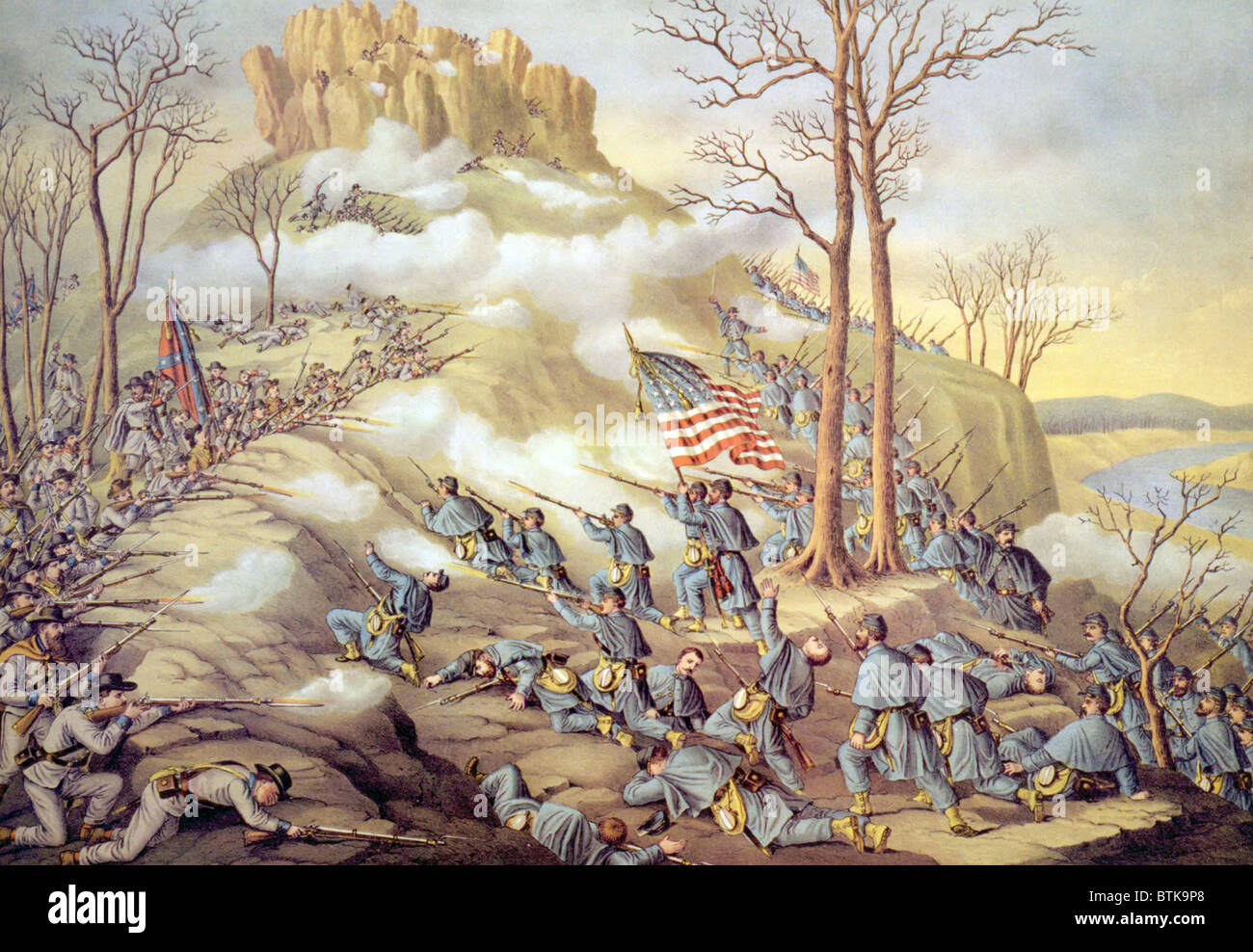 The Battle of Lookout Mountain, November 24, 1863 Stock Photo