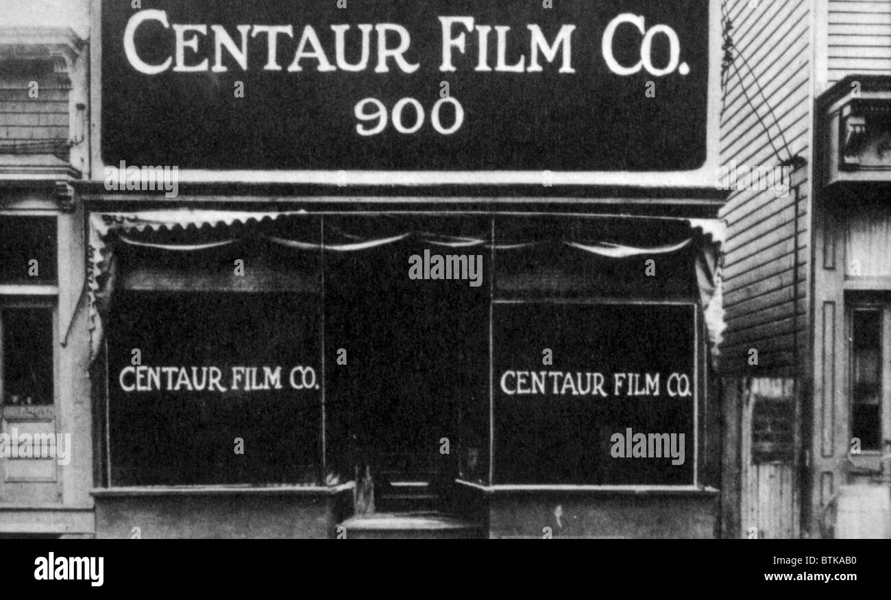 The Centaur Film Company in Bayonne, New Jersey, ca. 1907 Stock Photo