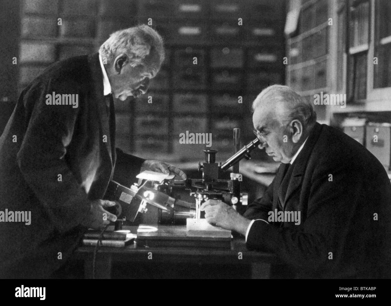 The Lumiere Brothers, Louis Jean Lumiere (1864-1948), Auguste Lumiere (1862-1954) Stock Photo