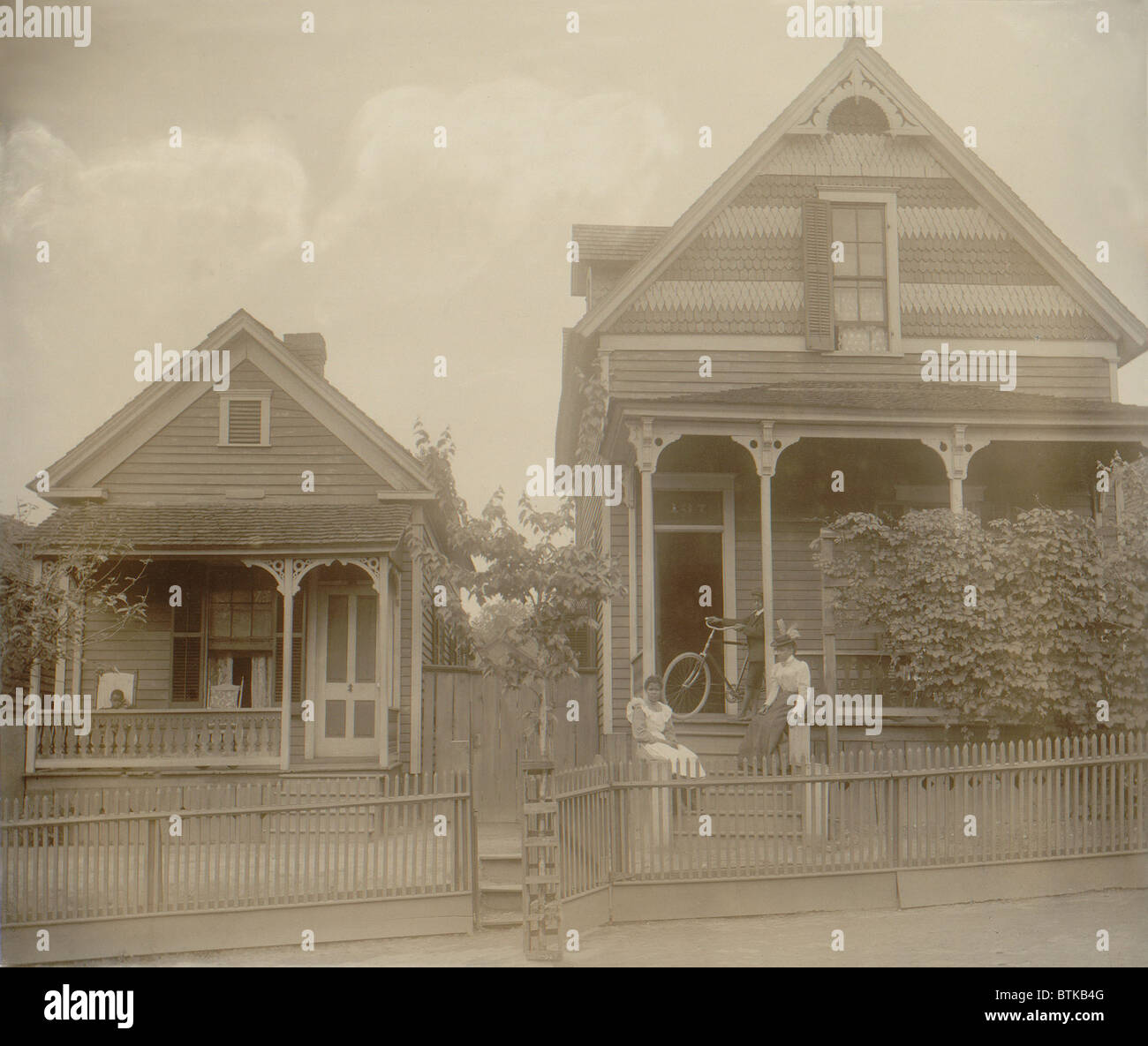 African American middle class neighborhood in ca. 1899. Women