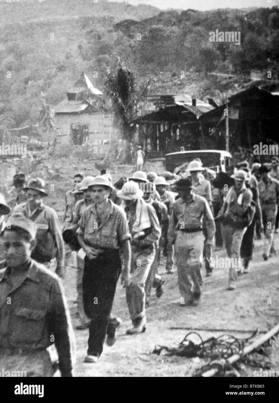 World War II, The Bataan Death March in the Philippines, 1942. Stock Photo