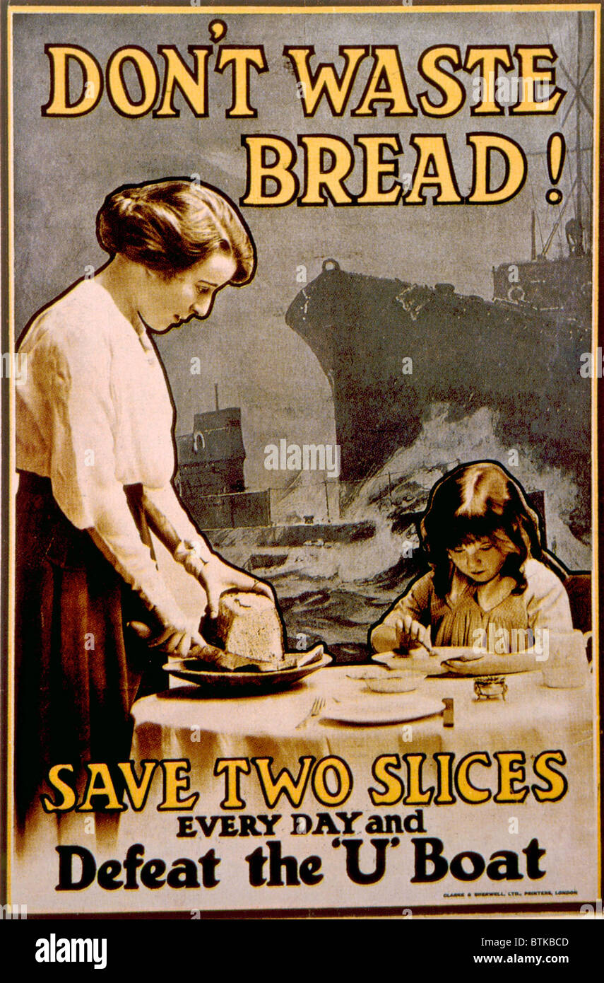 World War I, British home front poster, 1917 Stock Photo - Alamy