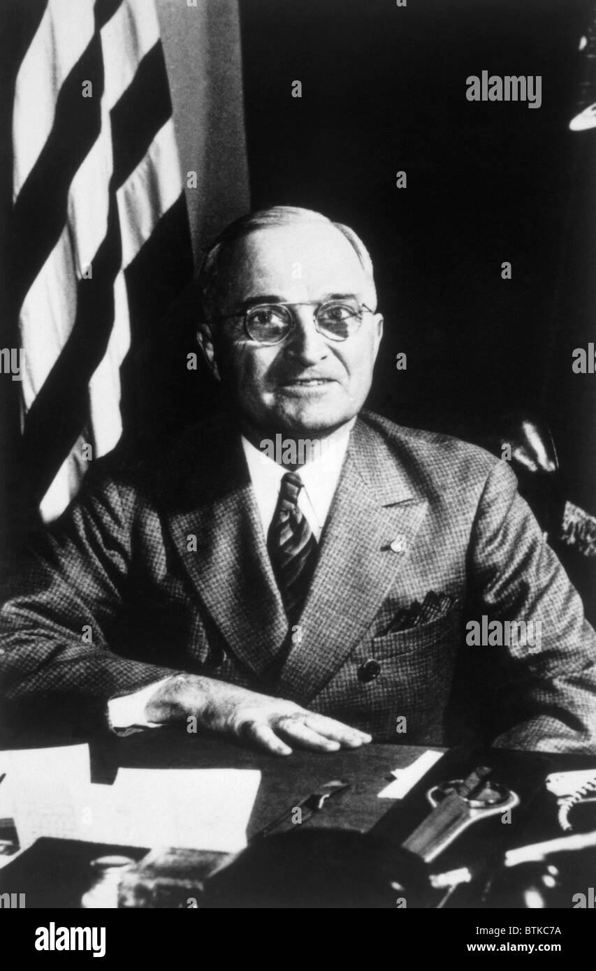 Harry Truman (1884-1972), U.S. President (1945-1953), 1945 Stock Photo