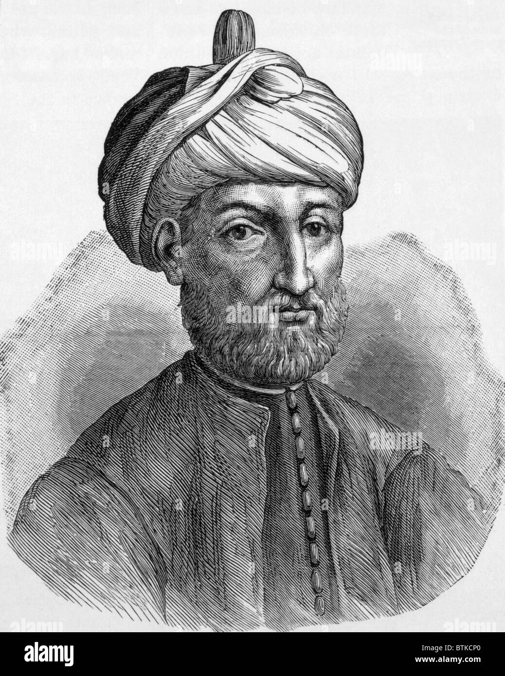 Muhammad, the Prophet of Islam (ca. 570-632 A.D.), engraving from 'Life of the Prophet' by Sieur de Reyr, 1812 Stock Photo