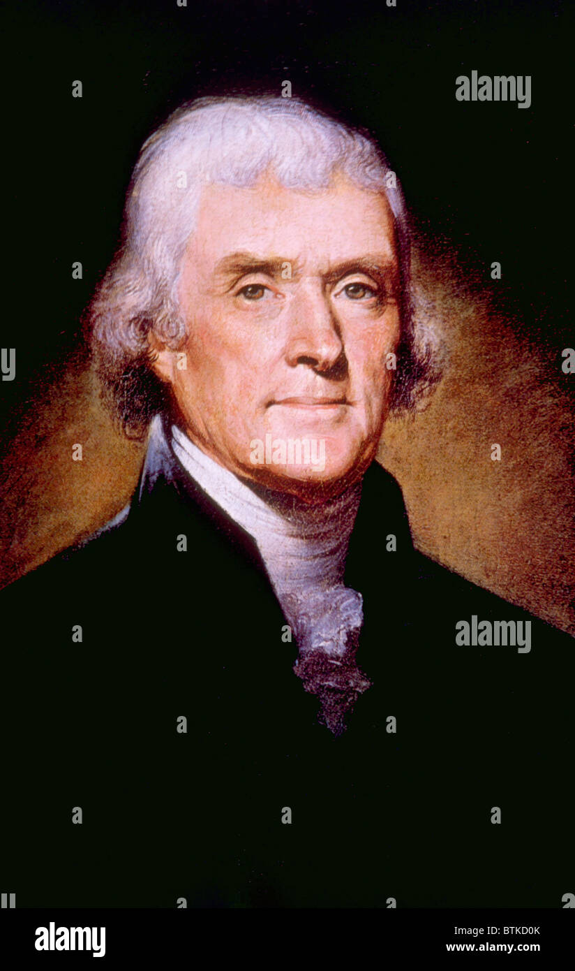 Thomas Jefferson (1743-1826), U.S. President (1801-1809) Stock Photo