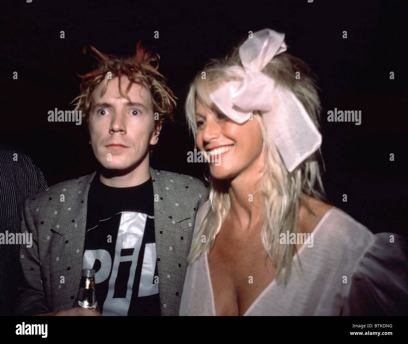 John Lydon and wife Nora Forster, New York, circa 1980s Stock Photo Alamy