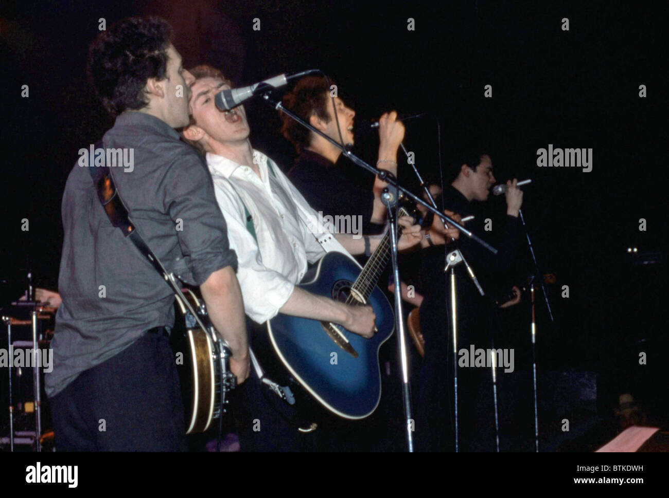 The Pogues at The World (lead singer Shane McGowan is third from left), New York, NY