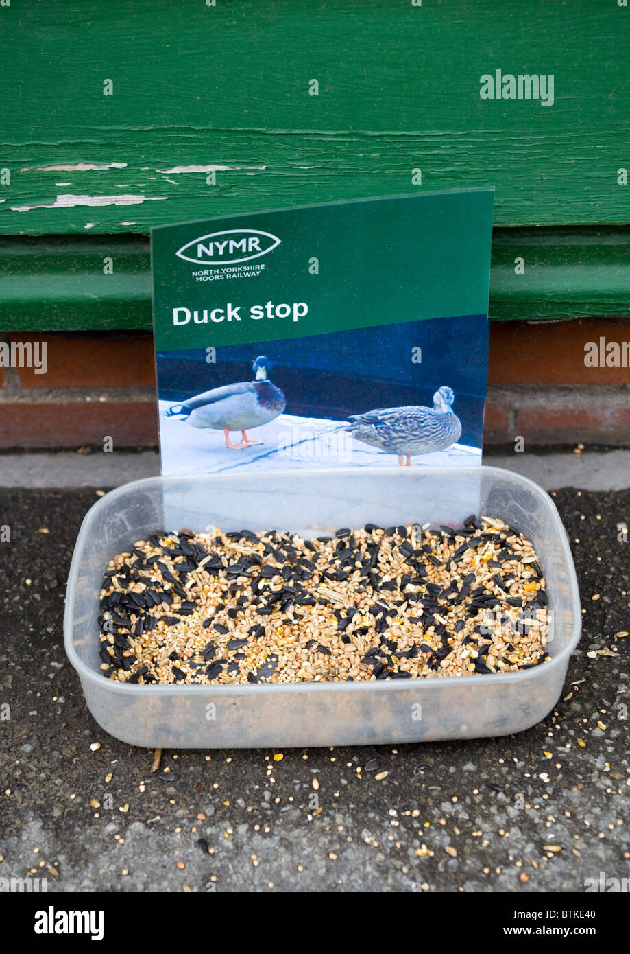 Duck Stop Food at Pickering Train Station North Yorkshire England UK Stock Photo