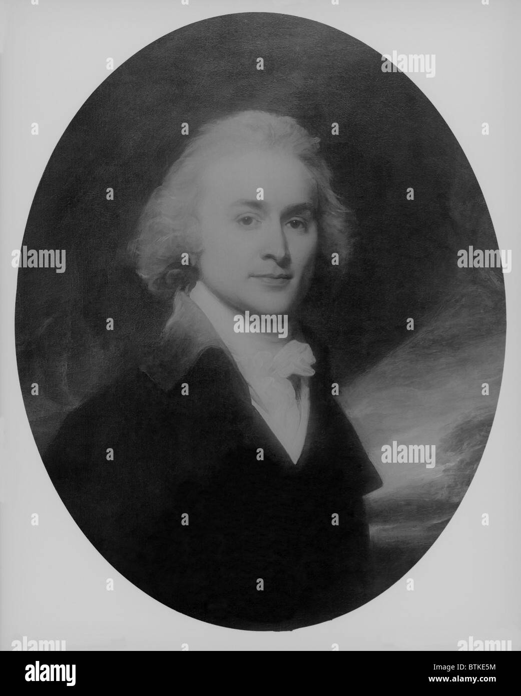 John Quincy Adams (1767-1848) in 1796 in a portrait by John Singleton Copley. At the time, Adams was 28 and served as George Washington's ambassador to Portugal. Stock Photo